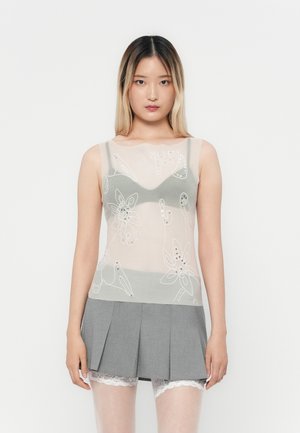 SEQUIN DOUBLE LAYERED - Top - beige