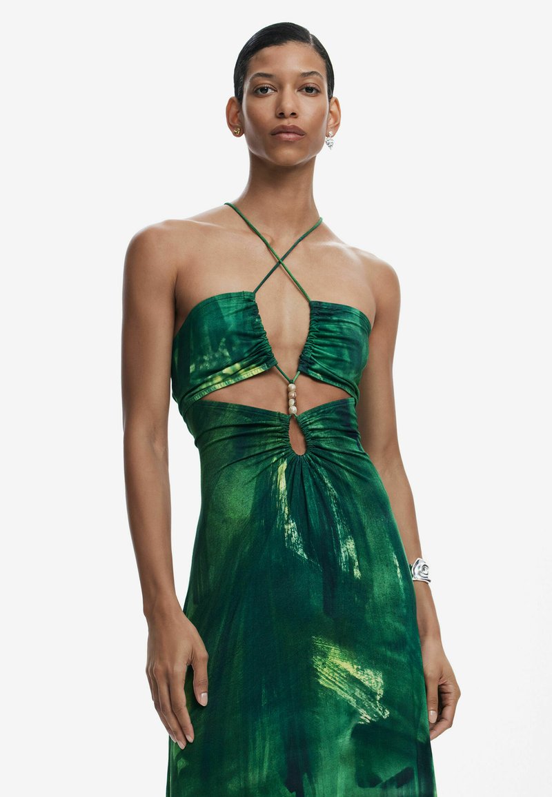 jungle design bandeau midi dress Desigual Jungle Bandeau Dress