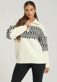 South Beach - FAIRISLE ROLLE NECK - Jumper - cream Thumbnail Image 1