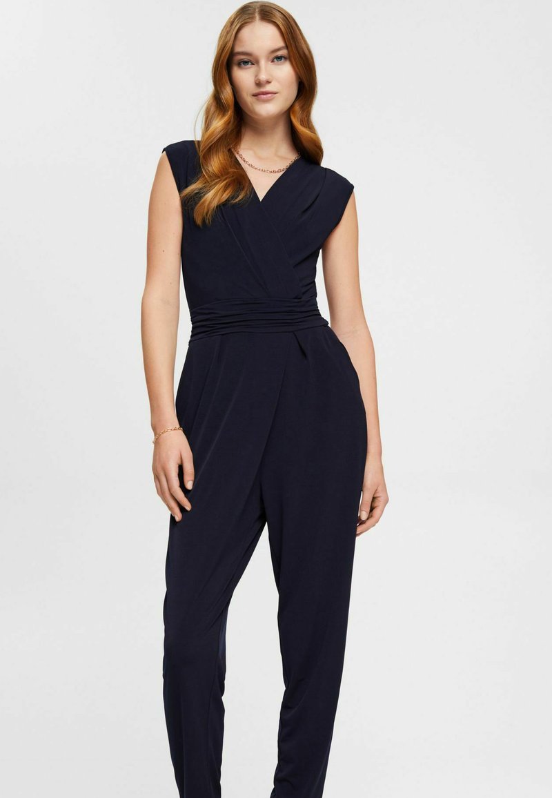 Esprit Collection Jumpsuit navy/gemêleerd donkerblauw Zalando.nl