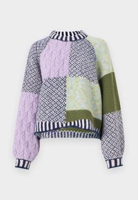 Pieces PCREMIX HIGH NECK - Trui - birch/meerkleurig Pieces PCREMIX HIGH NECK - Trui - birch/meerkleurig