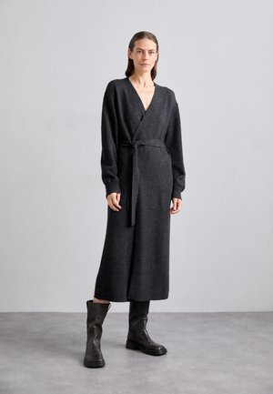 CARMEN ROBE DRESS - Svetríkové šaty - dark grey melange