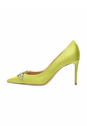 High Heel Pumps - lime silk