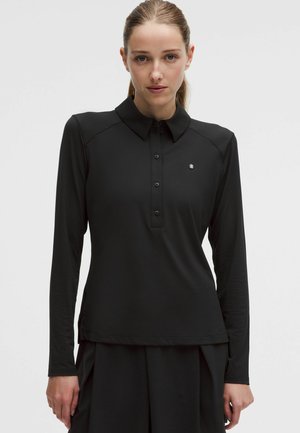 QUICK-DRY LONG-SLEEVE - Poloshirts - black