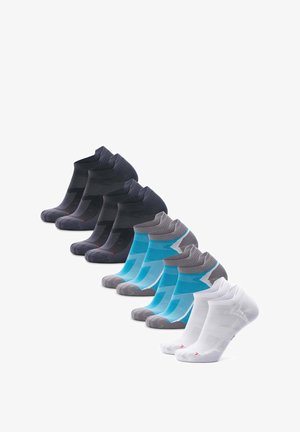 Danish Endurance LOW-CUT RUNNING 5 PACK - Calcetines de deporte - grey blue white