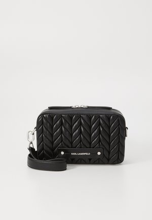 KARL LAGERFELD WEAVE CAMERA BAG - Cross body bag - black
