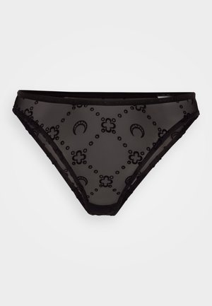 MARINE SERRE MOONOGRAM FLOCK HIGH CUT
PANTIES - Slip - black