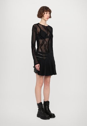 Versace Jeans Couture Tops ar garām piedurknēm - black