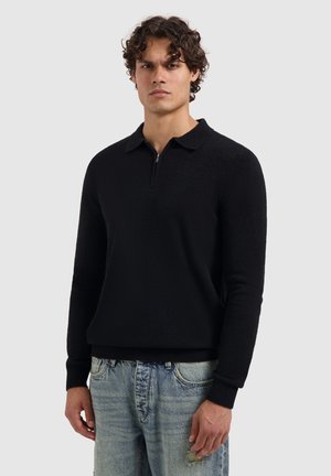 REGULAR FIT - Poloshirt - black