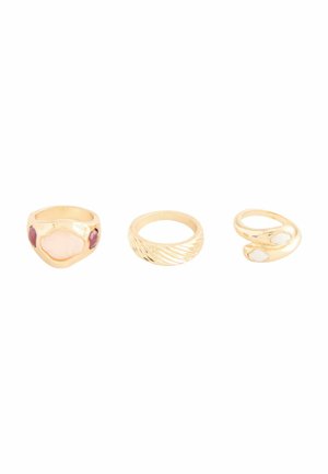 CHUNKY PEARL EFFECT 3 PACK  - Ring - gold tone