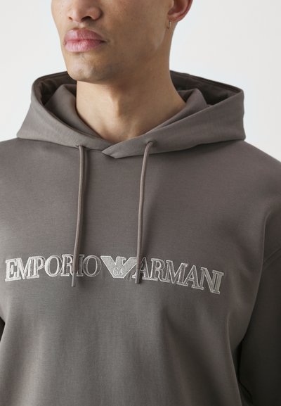 Emporio Armani FELPA - Felpa con cappuccio - morel
