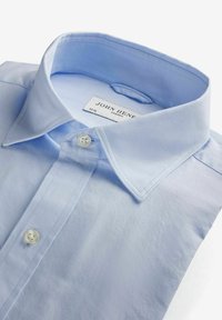John Henric TWILL SOLID BUTTON UP - Skjorta - mid blue
