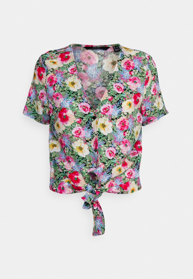 Vero Moda Tall VMEASY TIE - Blusa - black/multi-coloured