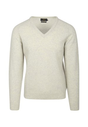 Suitable, STEPPIN OUT V-NECK - Trui - grijs/beige