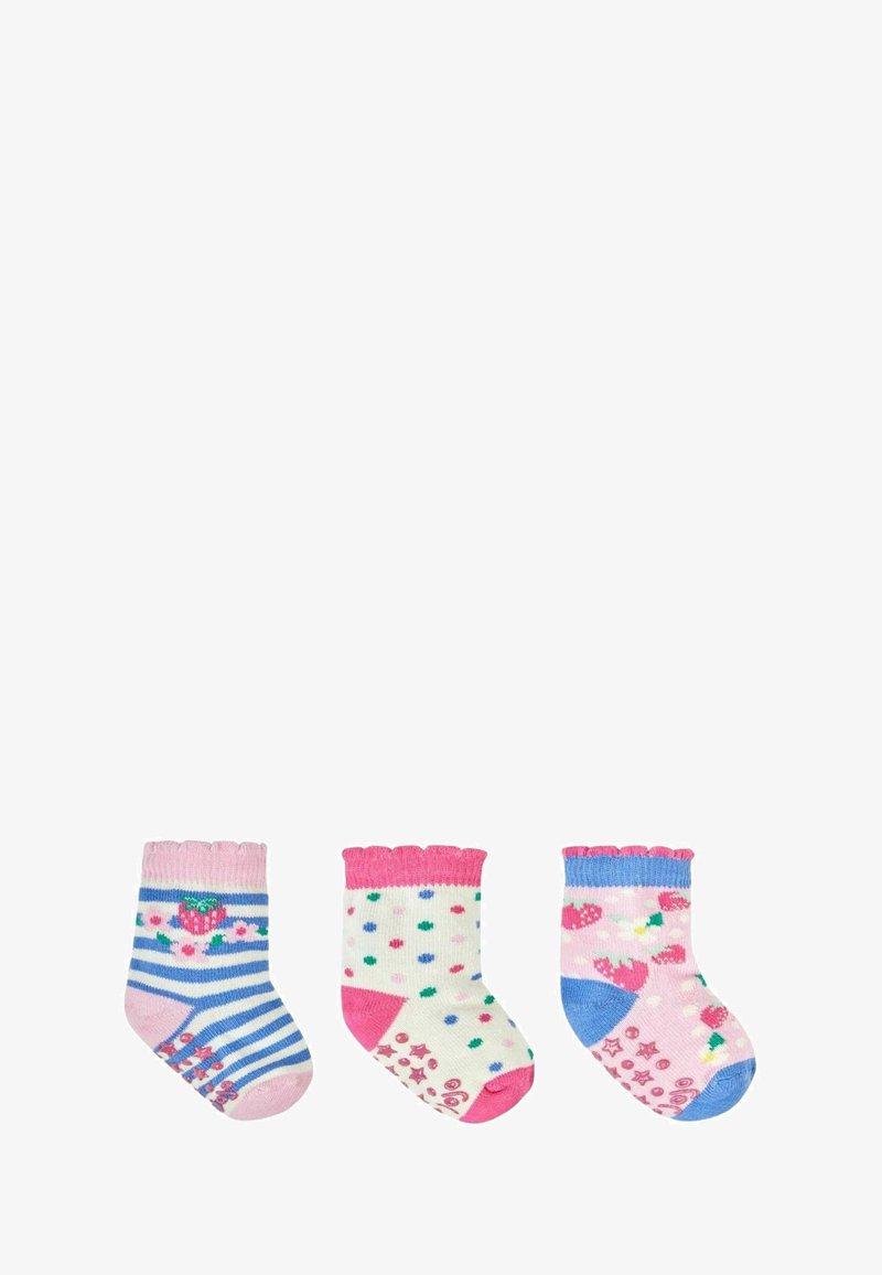 JoJo Maman Bébé 3-PACK FRUIT - Strømper - pink