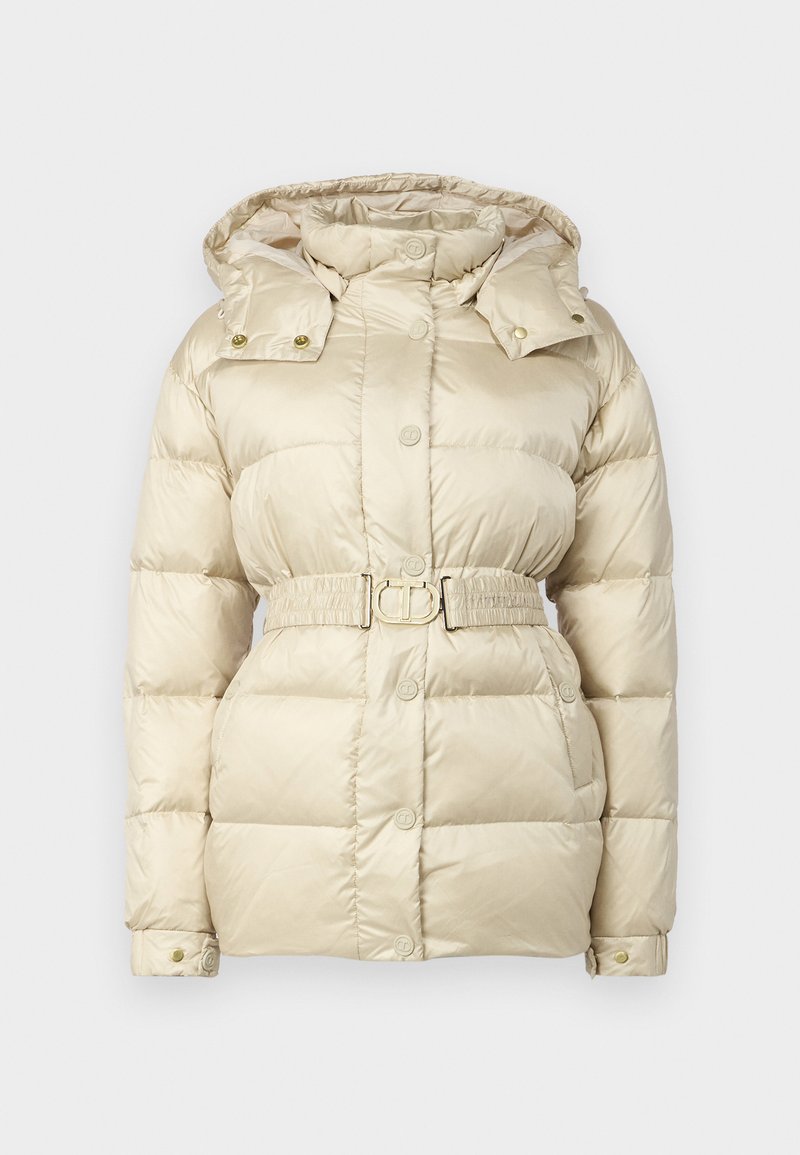 TWINSET Gewatteerde jas crème TWINSET Gewatteerde jas crème