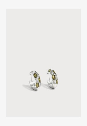 DARKAI, PERIDOT STONES EARRINGS UNISEX - Kõrvarõngad - white/peridot
