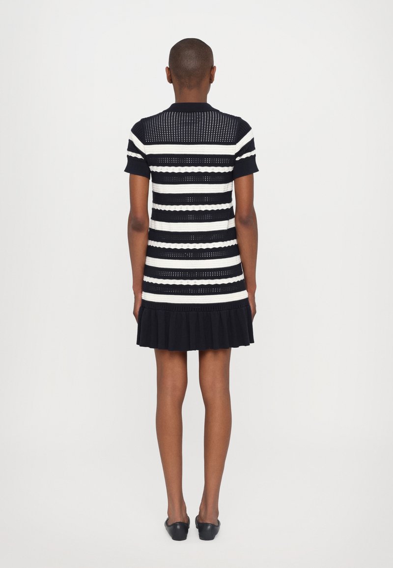 chanel knitted dress Chanel Tweed Multi-Colour Open-Knit Dress with Front Pocket Detailing –  Sellier main image 0