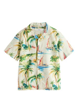 Next REGULAR FIT - SHORT SLEEVE REVERE COLLAR SHIRT  . - Skjorter - ecru boat all over print