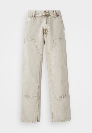 Carhartt WIP DOUBLE KNEE PANT SMITHFIELD  - Relaxed fit jeans - opuntia chalk wash