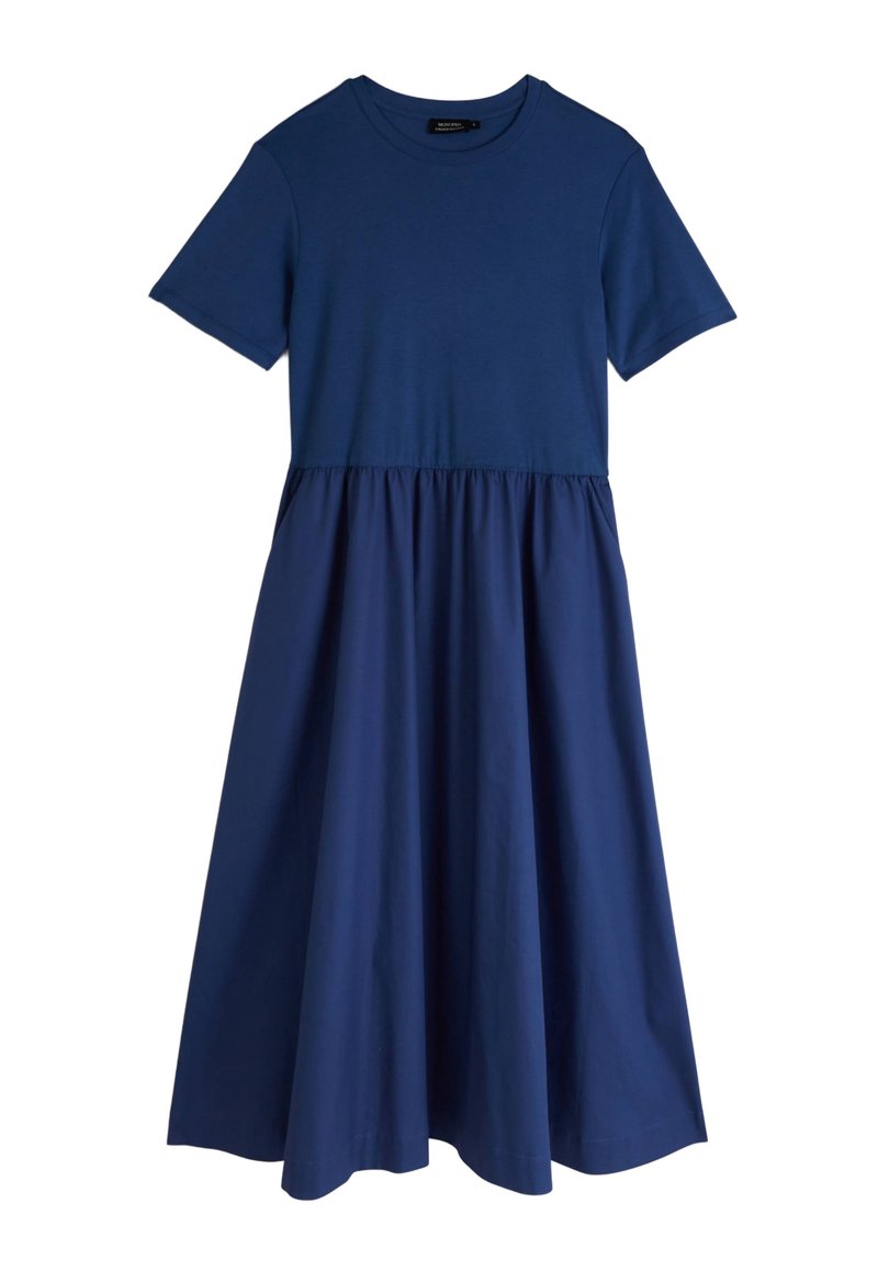 Robe Longue Monoprix En Viscose - Taille 36, Rouge Bleu Blanc - Jupe Plissée - Neuve Sans étiquettes