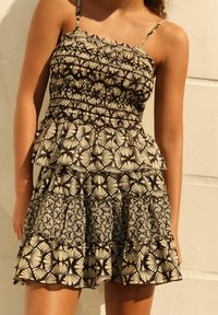 Next SHIRRED CAMI - Top - black white