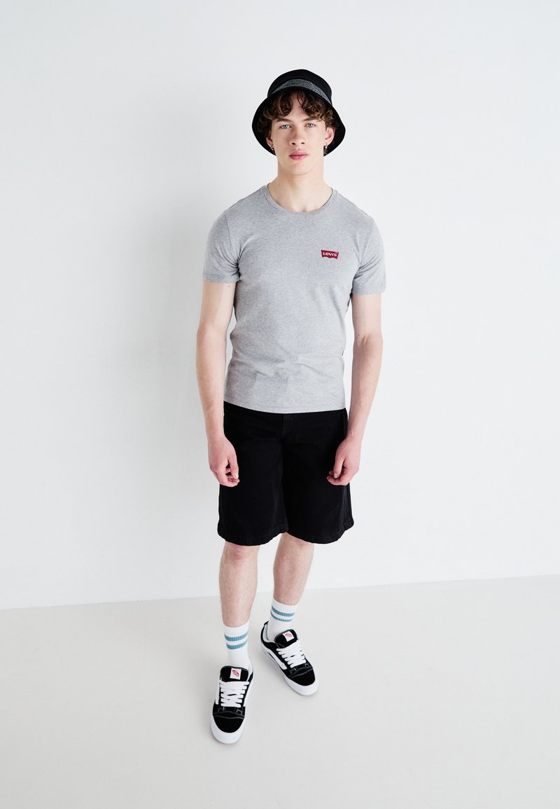 Levi's® GRAPHIC TEES 3 PACK - T-shirt basique - white/medium heather grey/dress blues