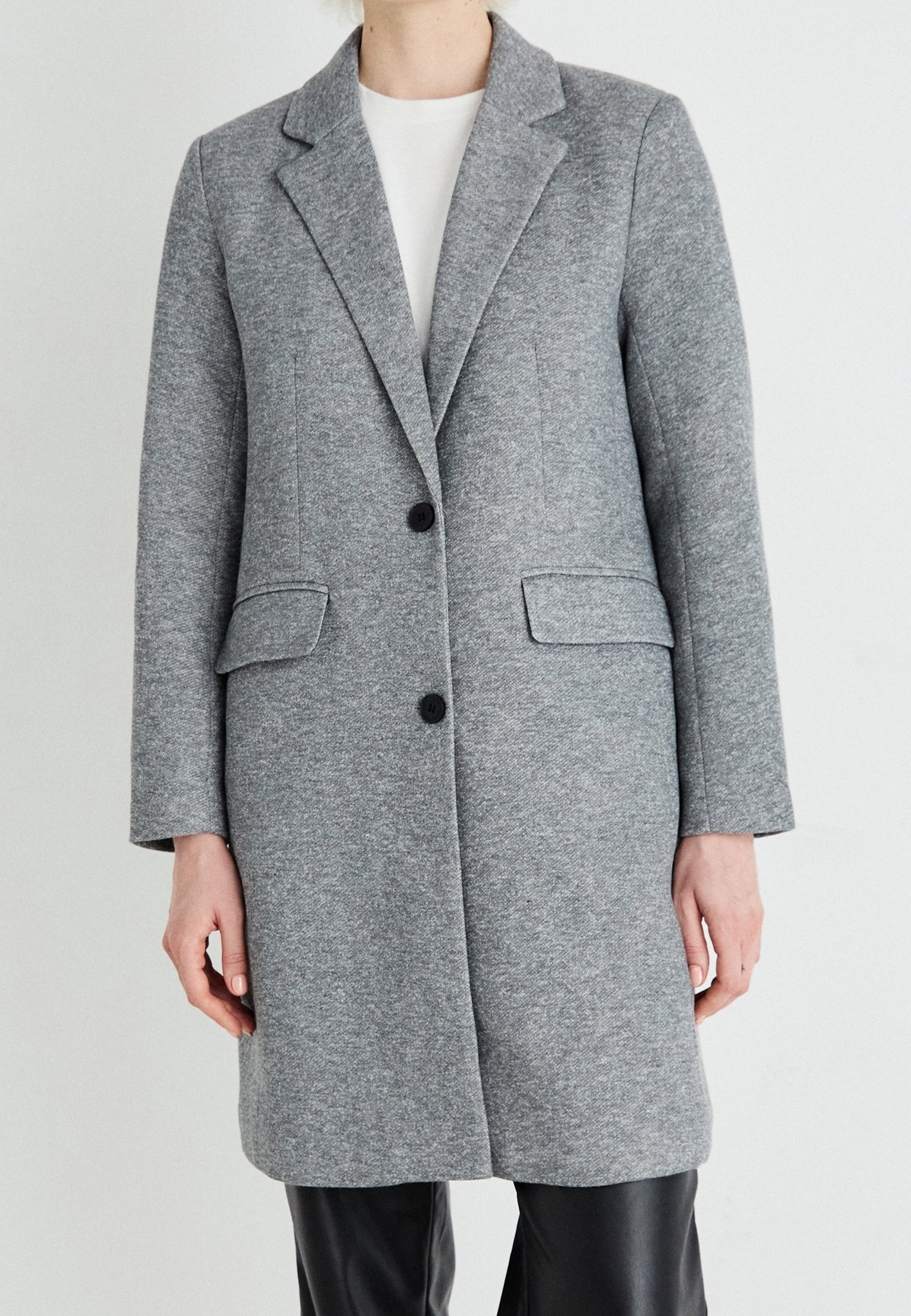 ONLY Klassischer Mantel mottled light grey/hellgrau-meliert