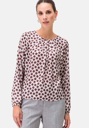 LANGARM MIT PRINT - Blouse - creamdark red