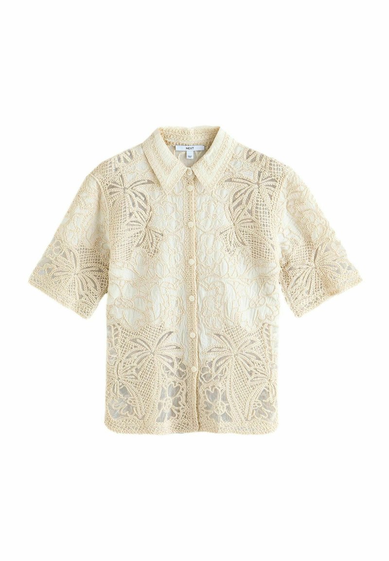Next - REGULAR FIT-SHORT SLEEVE HOLIDAY  - Button-down blouse - neutral, Enlarge