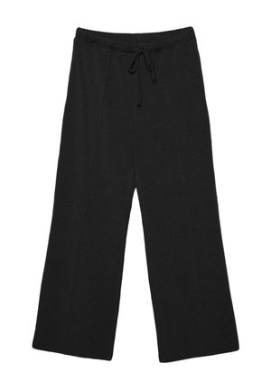Stradivarius, SOFT-TOUCH WIDE-LEG TROUSERS WITH SEAM DETAIL - Pantalon de survêtement - black