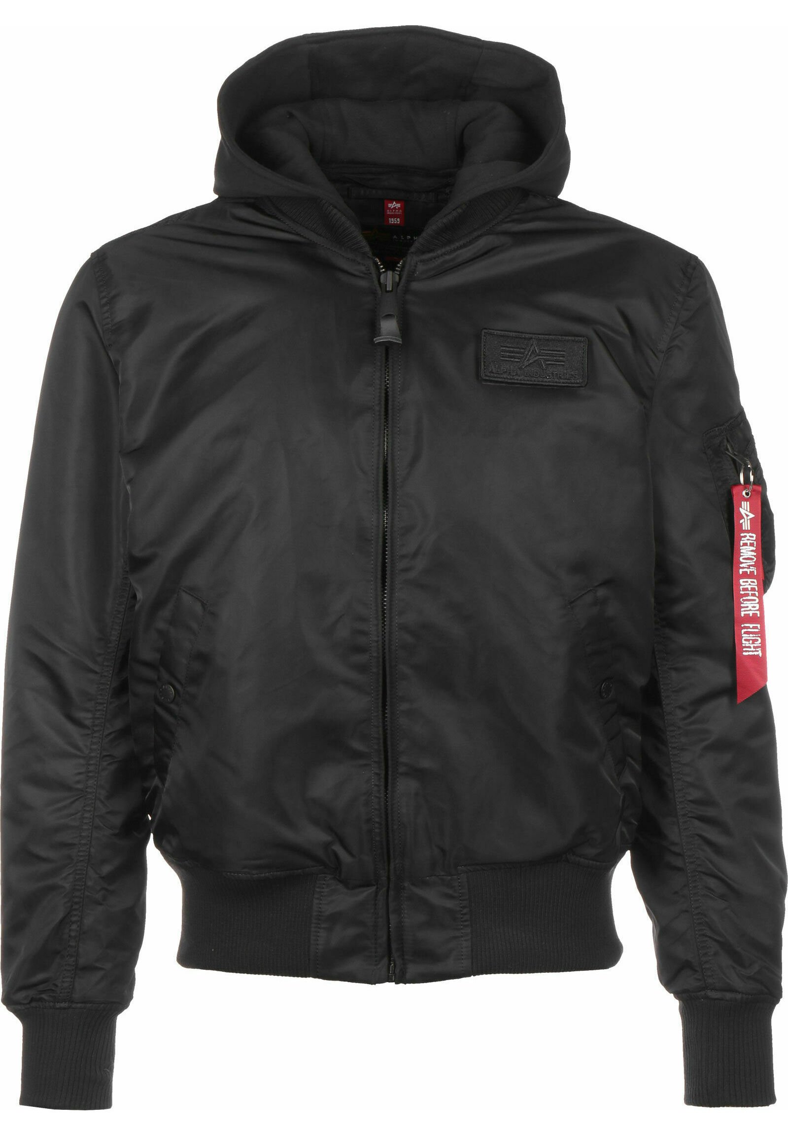 Alpha Industries MA-1 ZH BACK PRINT - Bomber Jacket - black white 