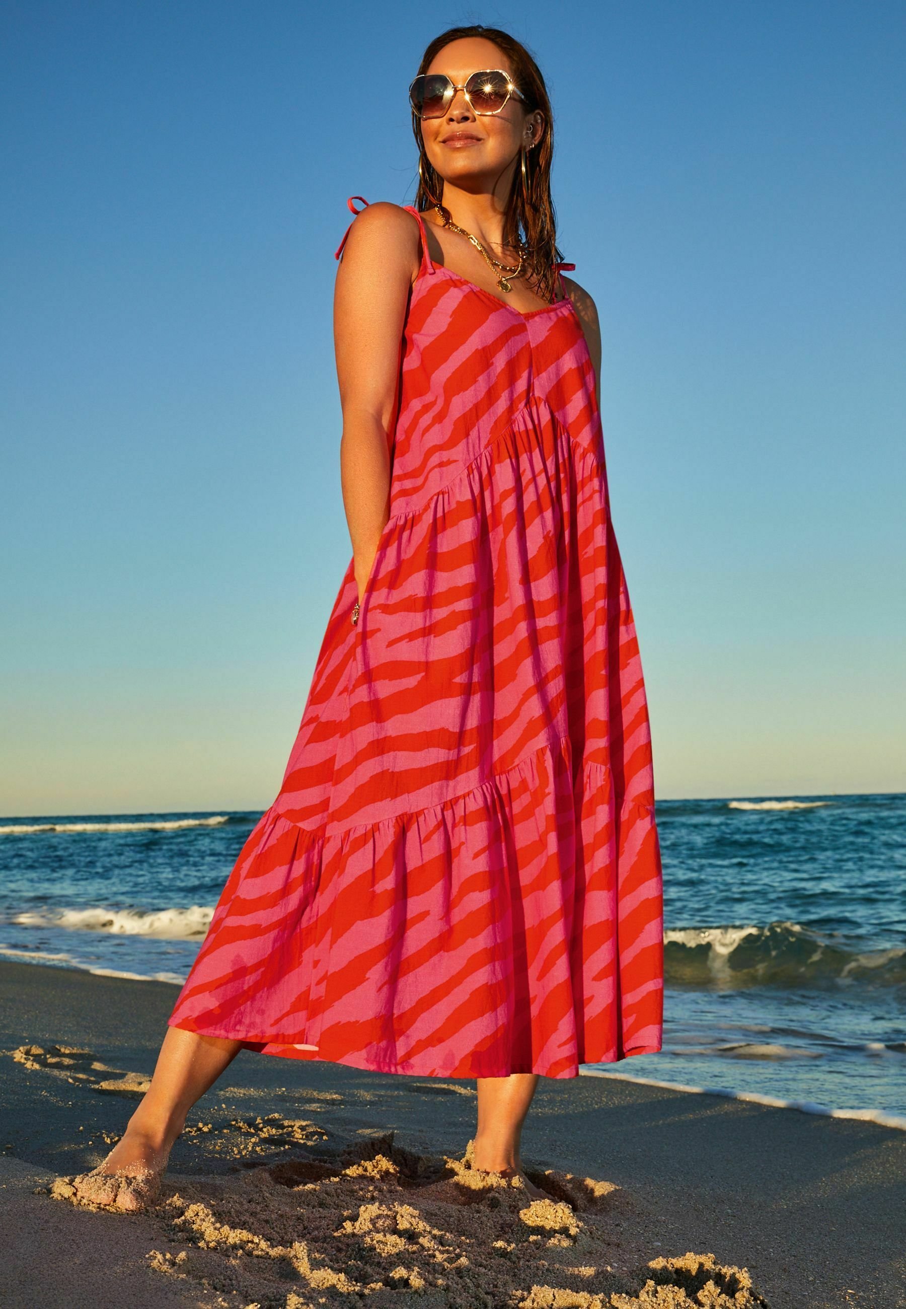 Next Day dress - pink red zebra/pink 