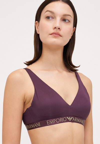 Emporio Armani REMOVABLE PADS BRALETTE - Τριγωνικό σουτιέν - mora blackberry