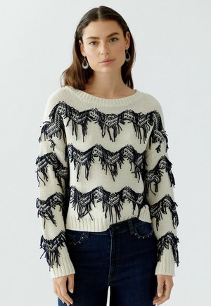 Jumper - white blue