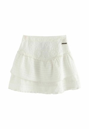 REGULAR FIT-BRODERIE TIERED - Suknja A kroja - white