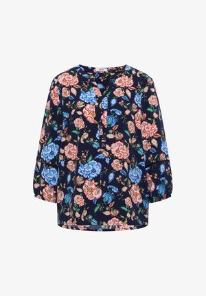 Cecil, 3/4-SLEEVE TUNIKA WITH FLORALEM MUSTER - Bluse - urban dark blue
