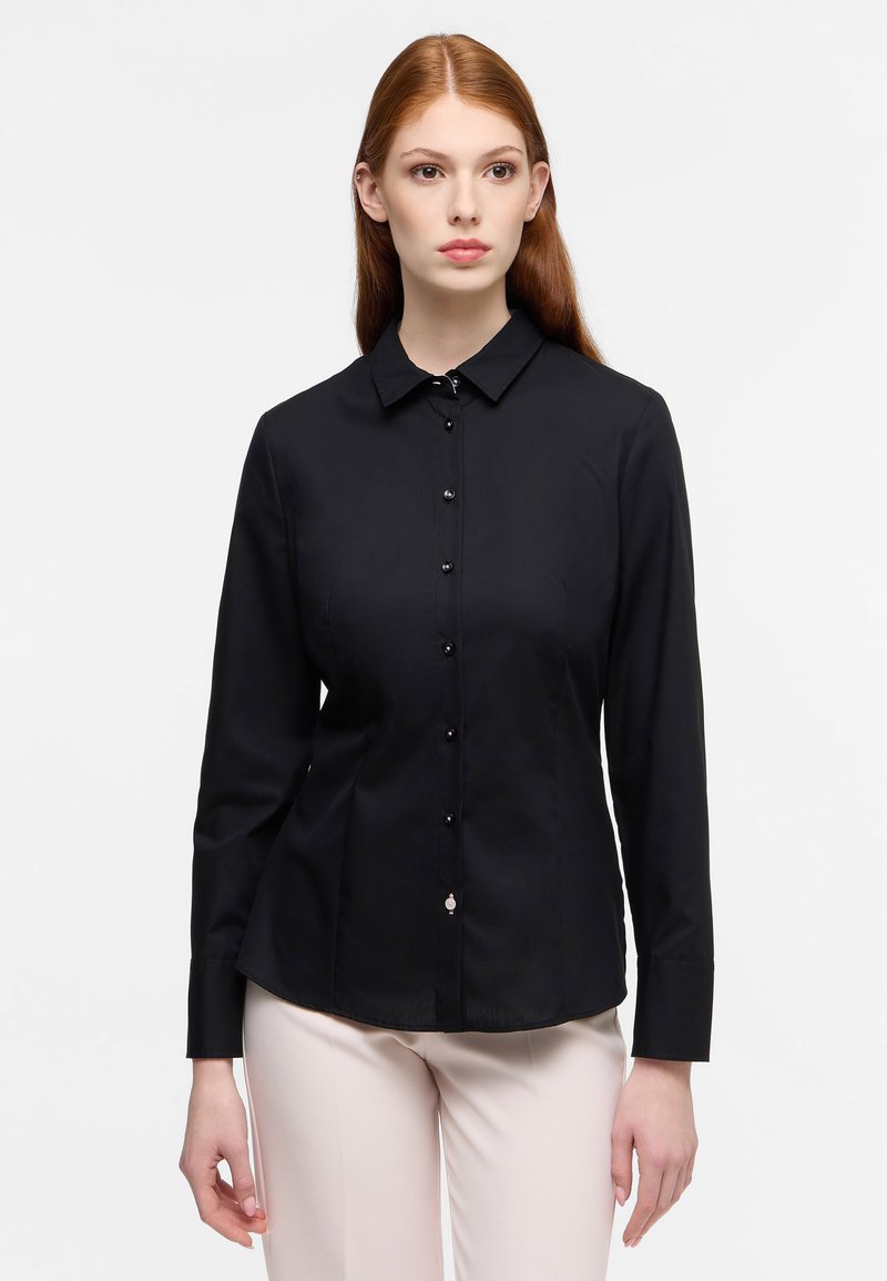 Eterna BAUMWOLLBLUSE - FITTED - Camicia - schwarz