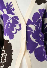 Marimekko LUMOAVA PIONI - Cardigan - light beige/brown/violet