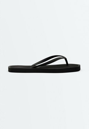 OYSHO, MINIMAL SQUARE - Bade-Zehentrenner - black