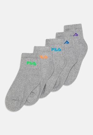 JUNIOR QUARTER MIXED COLORS 5 PACK UNISEX - Ponožky - grey