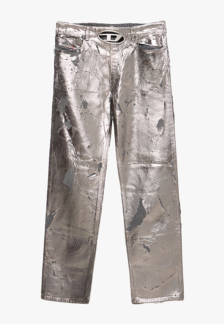 Diesel Straight leg jeans zilverkleurig Diesel Straight leg jeans zilverkleurig