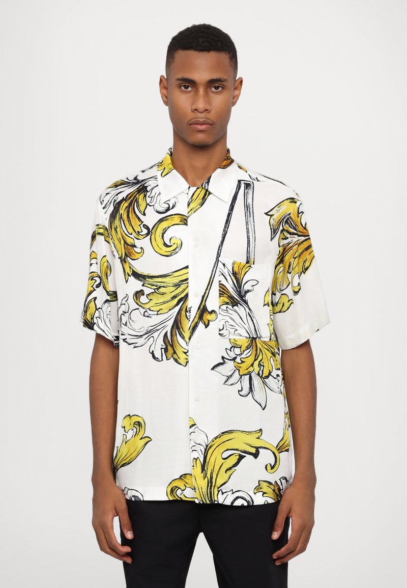 Versace Jeans Couture BAROC OUTLINE MACRO - Camicia - white/gold