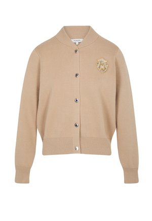 Morgan, MORGAN MORGAN TEDDY HIGH NECK SWEATER - Cardigan - camel