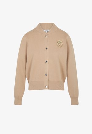 Morgan, MORGAN MORGAN TEDDY HIGH NECK SWEATER - Cardigan - camel