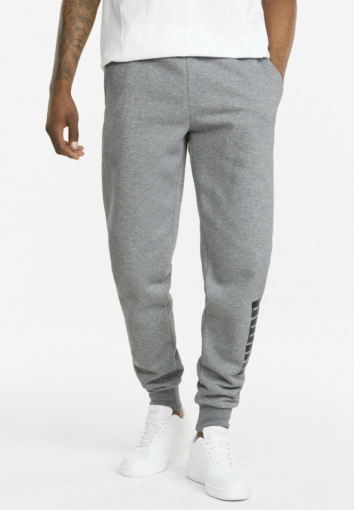Puma POWER UOMO - Pantaloni sportivi - medium gray heather/grigio - Zalando .it
