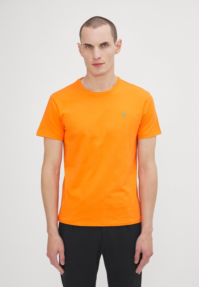 Polo Ralph Lauren CUSTOM SLIM FIT JERSEY CREWNECK T-SHIRT - Basic póló - bright signal orange