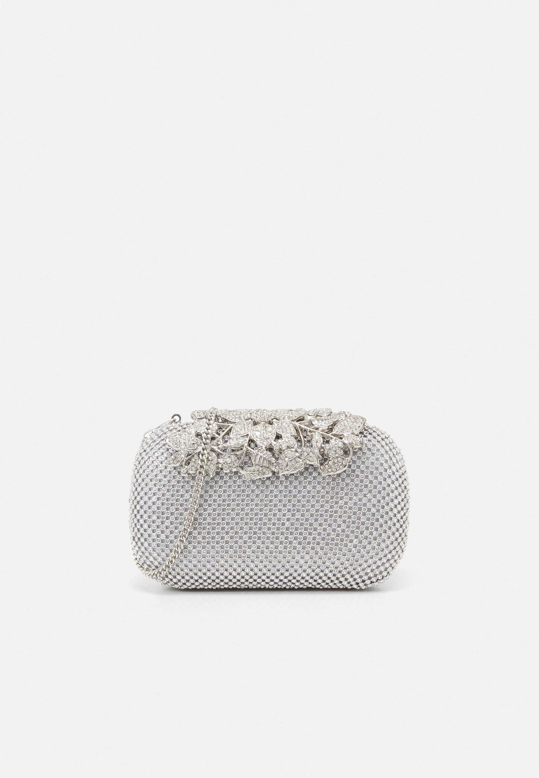 Forever New KATIE EMBELLISHED CLASP CLUTCH - Clutch - silver  glitter/silver-coloured - Zalando.de