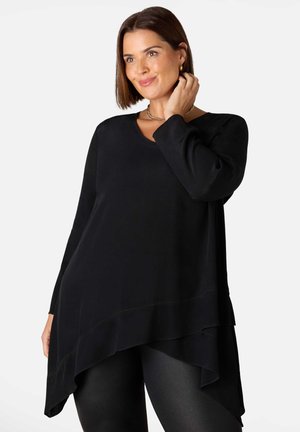 Live Unlimited London LADDER HANKY HEM - Tunika - black