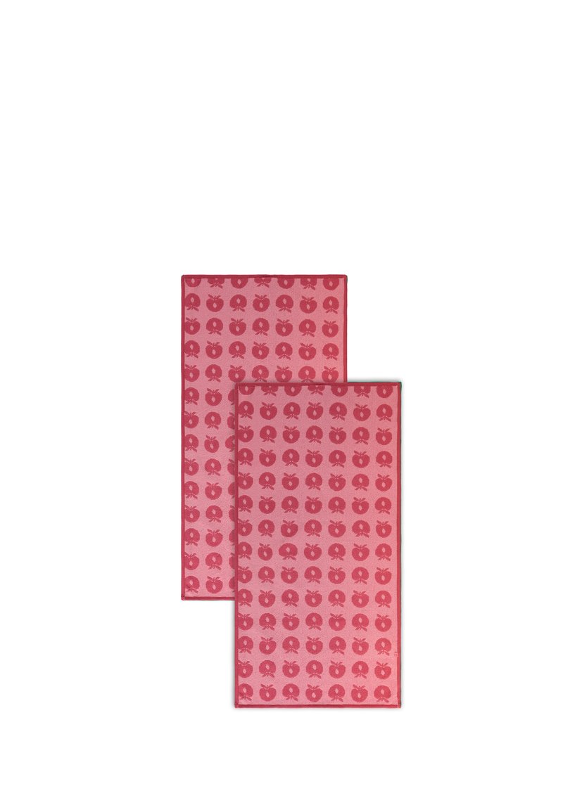 Småfolk 2ER-PACK 50 100 MIT ÄPFELN - Badehåndklæde - pink